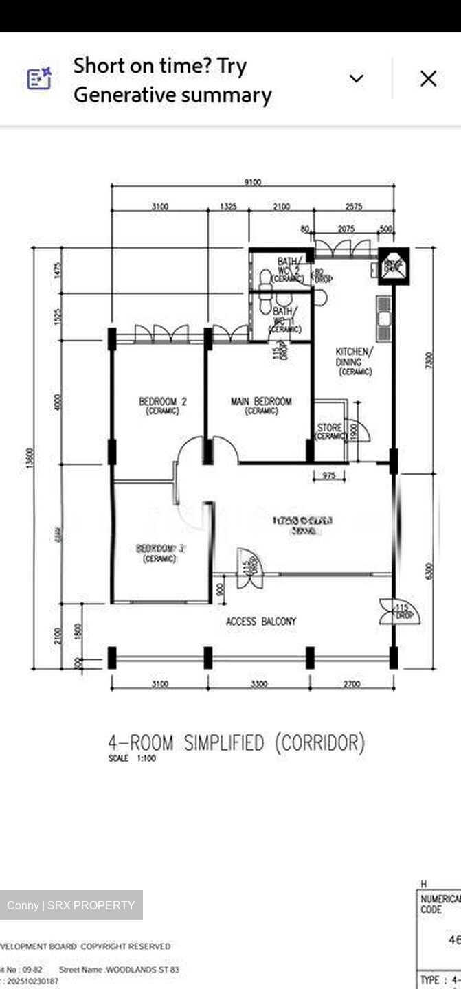Blk 854 Woodlands Street 83 (Woodlands), HDB 4 Rooms #497009051